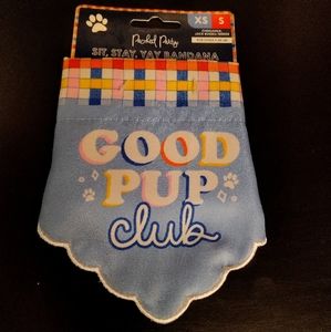 Packed Party "Good Pup Club" Decorative Dog Bandana NWT